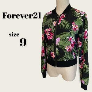 M183【美品　Sサイズ】Forever21 ノーカラージャケット　花柄