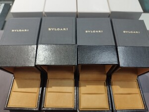 ブルガリ BVLGARI 未使用 リング用ボックス 4個セット 純正 指輪 リング ケース PK/4 長期保管品 送料別 空箱 細い指輪用箱