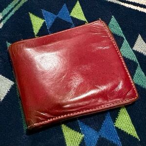 Whitehouse Cox★S8772 Note Case/Bridle Leather Card Wallet★Red★終業以前★BEAMS購入★2つ折り★札入れ×2/カードポケット×6+隠し×2