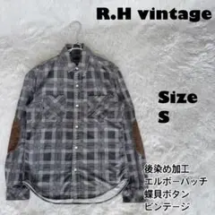 希少✨RON HERMAN VINTAGE シャツ　エルボーパッチ　蝶貝ボタン