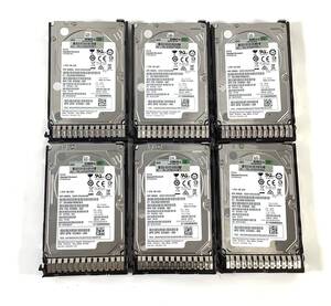 S6121733 HP 1.2TB 10K SAS 2.5 G10マウンタ HDD 6点 【中古動作品】