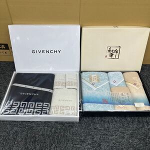 ☆124.箱付きタオルセット 2箱 今治タオル ジバンシー GIVENCHY バスタオル フェイスタオル 他 長期保管品 現状品