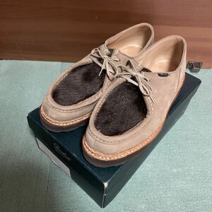 希少 Paraboot パラブーツ 8.5 nonnative ノンネイティブ コラボ アザラシ ミカエルフォック 箱付き ベージュ 別注 コラボ France フランス