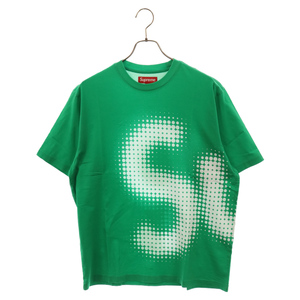 SUPREME シュプリーム 24SS Halftone S/S Top Tee ハーフトーン Tシャツ 半袖カットソー グリーン/ホワイト