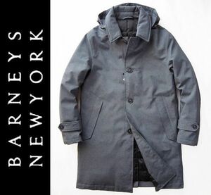 ◆本物◆BARNEYS NEWYORK ◆着脱可フード付リアルダウンコート グレー48 新品