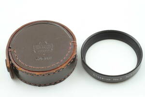 送料無料【美品】ニコン クローズアップレンズ No.2 フィルター Nikon F Close-up No 2 Lens Filter with brown leather case