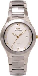 テクノスT9A99CSメンズタングステン使用　腕時計、シルバー、ブレスレットタイプ