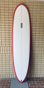 新入荷！新品！未使用！2024 AGENCY SURFBOARDS ALL ROUNDER FUN BOARD PU 7’0” 49.76L FCS2 TRI クリアx レッド