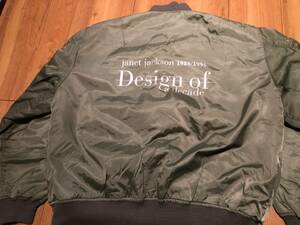 レア!【JANET JACKSON】1986/1996 Design of a decade MA-1FLYGHT JKT★サイズ不明 ジャネットジャクソン/販促品/プロモ/90’s/ビンテージ