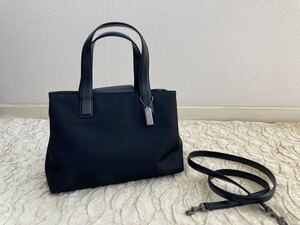 品格 COACH コーチ ショルダー　シンプル バッグ ハンド 2way 黒