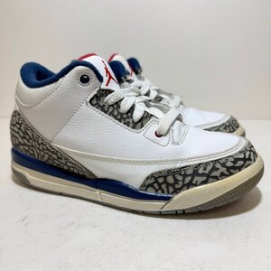 21cm AIR JORDAN 3 RETRO PS True Blue 429487-106 エア ジョーダン 3 レトロ PS トゥルーブルー メンズ スニーカー XO H1001060