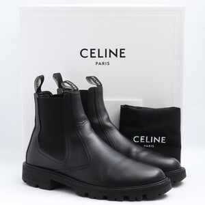 29cm相当 CELINE マーガレット チェルシーブーツ サイズ43 ブラック 344323579C.38NO セリーヌ レザー サイドゴア boots