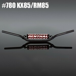 RENTHAL 7/8 ミニハンドルバー　ブラック KX85 /RM85【780-01】