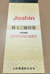 上新電機株主優待券　有効期限2025年3月31日まで　送料無料