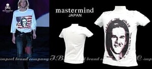 ★mastermindマスターマインド★クラッシュプリントTシャツ★白★S【本物保証】イタリアンカジュアル★芸能人御用達★ハイファッション★