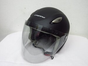 m8863 極美品　HONDA　AmiFine　ジェットヘルメット　57～59cm　125cc以下用　排気量0.125リットル以下用　シールド付き　黒　製造191118