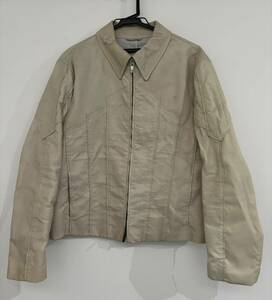 2409191229003 GIORGIO ARMANI ジョルジオアルマーニ ジャケット アウター Jacket レザー 肌色 54 ヴィンテージ 現状品 中古