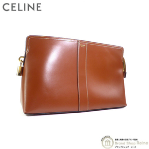 セリーヌ （CELINE） ロック トイレタリーポーチ クラッチ バック 4M184 タン（中古）