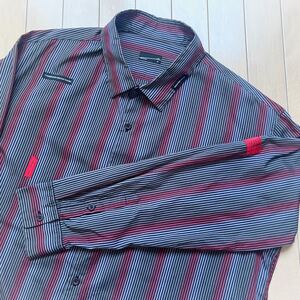 LAD MUSICIAN ★ ストライプシャツ ★ メンズ size46 ★ 使用少 美品 ★レターパック発送 USED品