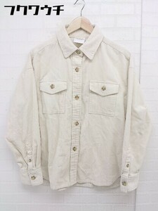 ◇ Ray BEAMS レイ ビームス コーデュロイ CPO 長袖 シャツ ジャケット アイボリー レディース