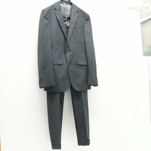 中古 スーツセレクト SUIT SELECT シングル2ボタン スーツ 裾ダブル サイズ Y5 濃グレー系 BLRP9002