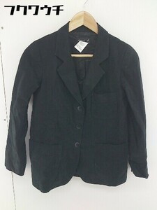 ◇ agnes b アニエスベー シングル 3B 長袖 テーラードジャケット サイズ00 ブラック レディース