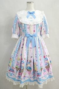 Angelic Pretty / Ice Cream Parlorワンピース Free ピンク H-24-06-09-004-AP-OP-NS-ZH