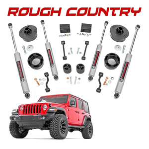 ROUGH COUNTRY 正規品 リフトアップキット 2.5インチアップ 67730 フロント リア 1台分 ジープ JLラングラー 左右ハンドル共通