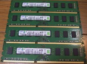 SAMSUNG PC3-12800 DDR3-1600 4GB 4枚 合計 16GB 即決! 47_065