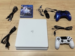 送料無料　PlayStation4 グレイシャーホワイト　CUH-2200 500GB おまけソフト　プレイステーション4 PS4 中古美品　初期化・動作確認済