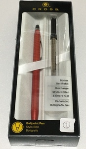 【未使用】クロスボールペン　CrossBallpen CrossBallPointpen AT0622S-119　赤　Red　②