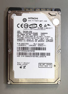 HGST HTS543225L9SA00 中古 250GB 2.5インチ SATA 5400 rpm 非AFT Hitachi