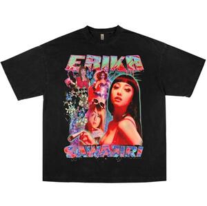 沢尻エリカ Tシャツ ブラック vintage bootleg .