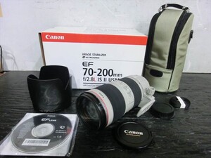 T【M6-13】【80サイズ】▲Canon キヤノン/EF 70-200mm f/2.8L IS II USM 一眼カメラ用レンズ/※傷・汚れ有