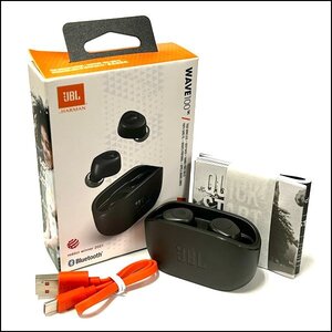 TS JBL 完全ワイヤレスイヤホン WAVE100 TWS ブラック 動作確認済み 付属品あり