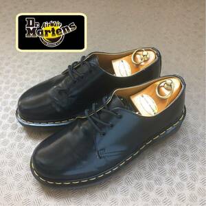 ★【 Dr.Martens 】★イエローステッチ 3アイレット プレーントゥシューズ★サイズUS7