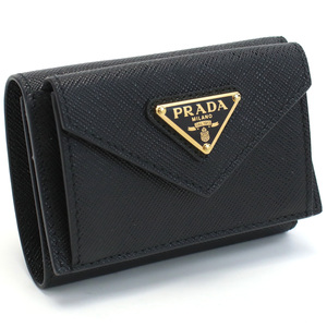 プラダ PRADA 三折財布小銭入付き　ブランド1MH021　QHH　F0002NERO ブラック