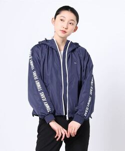 「TOMMY JEANS」 ジップアップブルゾン MEDIUM ブルー レディース