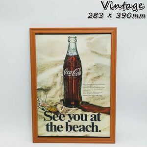 ※当時物　ビンテージ 広告　ポスター　コカコーラ 清涼飲料水 　(Coca-Cola)1960