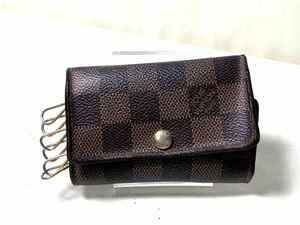 791 1円 ■美品■ LOUIS VUITTON ルイヴィトン N62630 ダミエ ミュルティクレ6 6連 キーケース 鍵入れ メンズ レディース ブラウン系