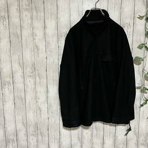 MEN’S BIGI メンズビギ【L】長袖 ウール ジャケット ブルゾン フルジップ ビジネスBLK 無地 