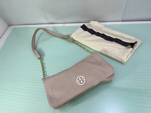 TORY BURCH　トリーバーチ　 レザー　ショルダーバッグ 　ピンク系　美品