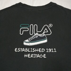 FILA Tシャツ Lサイズ ブラック フィラ ロゴ　韓国