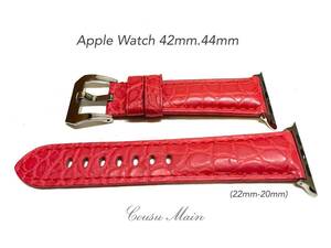 アップルウォッチ apple watch series9,8,7,6,SE,5,4,3,2,1 42mm44mm45mmクロコダイル（アダプター 20mmバックル 取付工具セット）S218