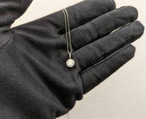 【11932】 貴金属 プラチナ ダイヤモンド ネックレス 1.053ct Pt900 Pt850 刻印 総重量約1.9g 一石 ペンダント ジュエリー 現状品 同梱不可