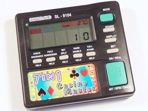 再値下 レア 携帯ギャンブルゲーム SMARTLAND カジノマスター 7IN1 SL-9104 LSI LCD カジノ トランプ カード スロット ポーカー 7ゲーム