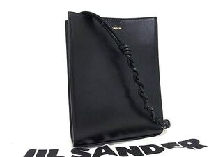 ■新品同様■ JIL SANDER　ジルサンダー タングル レザー ショルダーバッグ クロスボディ メンズ レディース ブラック系 AY8656