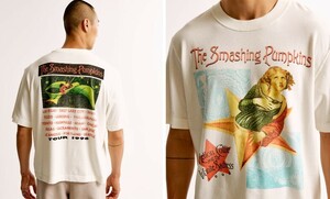 2024aw　US限定！　日本未発売　Abercrombie & Fitch Cropped The Smashing Pumpkins Graphic Tee　LAから本物をお届け!!