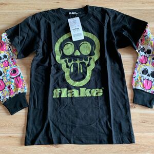 FLAKE 　フレイク　 重ね着風　 長袖　Tシャツ　 140ｃｍ　 ブラック