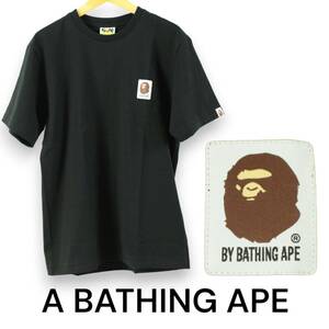 A BATHING APE　半袖Tシャツ　ヘッドラベル　ブラック　サイズM　ア ベイシング エイプ